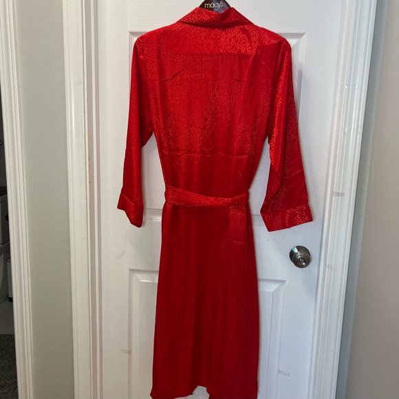 Frederick’s of Hollywood Vintage Red Satin Wrap Robe - Women Intimates Medium - Picture 8 of 12
